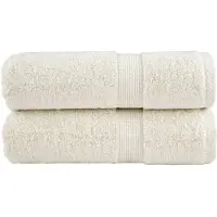vidaXL Serviettes d'invité de qualité supérieure SOLUND 2 pcs crème
