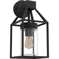 Eglo Applique extérieure Trecate Noir IP44 Max.60W E27 sans ampoule