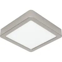 Eglo Lumière LED de plafond Fueva 6 Carré - Acier inoxydable - 15x15 cm