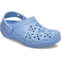 Crocs Sandales 'Classic Floral Cut Out Clog Kids' bleu