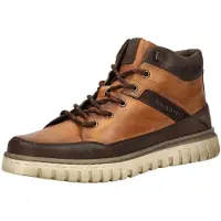 Bugatti Bottines à lacets cognac / brun foncé