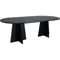 Venture Home Bootcut table de salle à manger 115x230cm noir.
