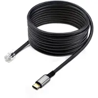 StarTech.com .com Adaptateur USB-C vers RJ9 pour Combiné Téléphonique de Bureau ou Casque Filaire/Sans Fil, Utilise le Matériel Fixe Existant, 1,8m, pour Ordinateur Portable/de Bureau/Mobile