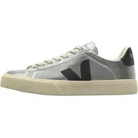 Veja pour femme. CP0520786 Chaussures en cuir Campo argenté (37), Plat, Lacets, Casuel