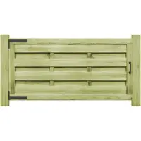 vidaXL Portillons 2 pcs Bois de pin imprégné 150x75 cm Vert