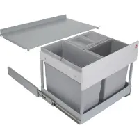 Hailo Collecteur de déchets 3644831 TR Swing m Raumspar-Tandem-S-plus 2x 8,5 + 12 litres