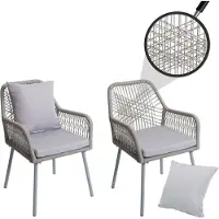 Mendler Chaise de jardin -O12 (lot de 2)