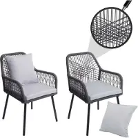 MCW Chaise de jardin -O12 (lot de 2)