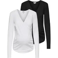ONLY Maternity Chemisier 'OLMJoy' noir / blanc