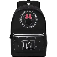 KARACTERMANIA Sac à dos 'Minnie Mouse' rose / noir / argent / blanc
