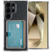 IMoshion Coque silicone avec porte-cartes pour Samsung Galaxy S24 Ultra - Transparent