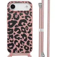 IMoshion Coque design en silicone avec cordon Apple iPhone Air - Animal Pink