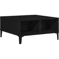 vidaXL Table basse noir aspect chêne 60 x 60 x 30 cm