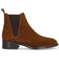 Alpe pour femme. 234911 Bottines en cuir Couture (37), Marron, 3 à 5 cm, Fermeture éclair, Casuel