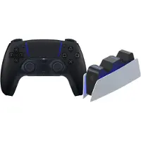 Sony PlayStation 5 DualSense Manette Sans Fil Midnight Black + BlueBuilt Station de Charge