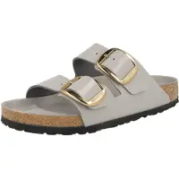 Birkenstock Mule 'Arizona Big Buckle' gris clair