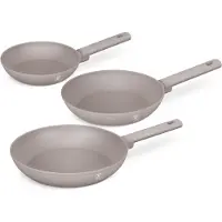 Berlinger Haus Set de poêles à frire, 3 pièces, 20/24/28cm, taupe, Set de poêles et de casseroles, Gris