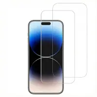 Accezz Protection d'écran en verre trempé 2-pack pour Apple iPhone 15 / 15 Pro / 16