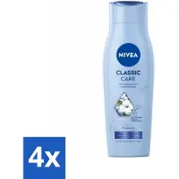 Nivea - Shampooing - Classic Care - Soin sain - Cheveux brillants - 250 ml - Pack avantage - 4 pièces