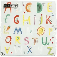 Magni Serviette 33x33cm FSC-Mix Alphabet