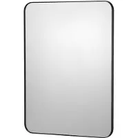 Vevor Miroir mural Miroir de maquillage Miroir de salle de bain Miroir rectangulaire 762 x 558 x 25 mm, cadre en alliage d'aluminium Miroir avec support en forme de Z