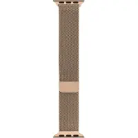 BlueBuilt Milanees Bandje Goud voor Apple Watch 40/41/42 mm (BBSMWAP013) (Métal), Sangles de montre, Or
