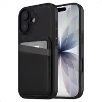 IMoshion Coque arrière avec porte-cartes et support pour Apple iPhone 17 - Noir
