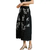 Pepe Jeans pour femme. PL901216 Jupe midi Epsom noir (S), Casuel, Coton