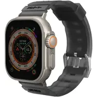 Super Merchant Band Shokku Apple Watch 49/45/44mm smoke (22 mm, Plastique, Silicone), Sangles de montre, Gris