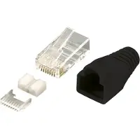 Logilink rj45 stecker geschirmt kat.6 schwarz mp0022