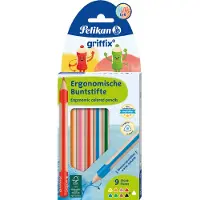 Pelikan Crayon de couleur Griffix 9 couleurs (9x)