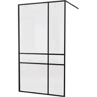Balmani Framed Plus douche à l'italienne 120 x 210 cm verre crossed profil noir