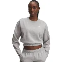 Under Armour Rival Fleece Piped Crew Sweatshirt Gris L Femme