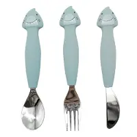 Trixie Couverts 3 Pièces En Silicone Mr Shark