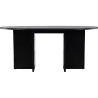 Venture Home Strada table à manger Ø120cm. avec rallonge noir.
