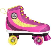Nijdam Filles, Patins à roulettes, Rolschaatsen - Sugar - Paars/Geel/Wit - 36 (36), Multicolore, Blanc, Violet, Jaune