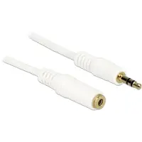 DeLOCK - Rallonge de câble audio - mini-phone stereo 3.5 mm femelle pour mini-phone stereo 3.5 mm mâle - 50 cm - blanc
