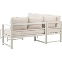 Ebuy24 Salvador1 canapé d'angle, 1 table basse beige.