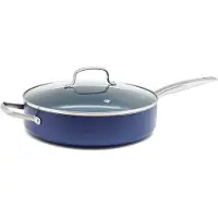 Blue Diamond Snappan - mit Deckel - 28 cm - Blau - Induktion -anti -opbag - Pfas -frei