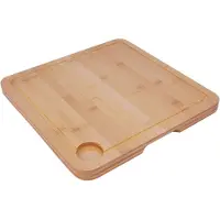 Point-Virgule vaatwasserbestendige snijplank - met sapgeul, Planche à découper, Marron