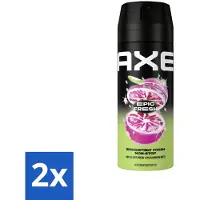 Axe AX - Déodorant Spray - Epic Fresh - Citrus & Mint - Ultra Fresh - 150 ml - economy pack - 2 pièces