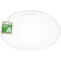 Briloner Lana A Lampe de plafond à LED, CEE A source lumineuse*, plafonnier led, lumière indirecte, lumière blanc neutre, blanc, Ø33 x 6 cm