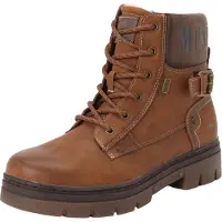 Mustang Bottines à lacets chocolat / cognac