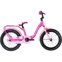 S'Cool Vélo enfant 16 pouces niXe, 1 vitesse, frein à rétropédalage et frein V-Brake, cadre en aluminium, garde-boue, réflecteurs, rose/rose pâle, 100-115 cm, à partir de 4 ans