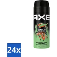 Axe - Déodorant spray - Jungle Fresh - Parfum tropical - Rafraîchissant - 150 ml - Pack avantage - 24 pièces