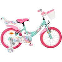 Volare Vélo enfant Unicorn - Fille - 16 pouces - Vert - Deux freins à main
