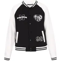 Mymo Veste de survêtement noir / blanc cassé