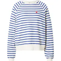 Pieces Sweat-shirt 'PCGreta' bleu foncé / rouge / blanc