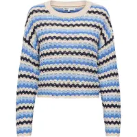ONLY Pull-over 'ONLASA' crème / saphir / bleu clair / bleu foncé