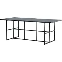 Venture Home Leif Table à manger 90x200cm verre clair, noir.
